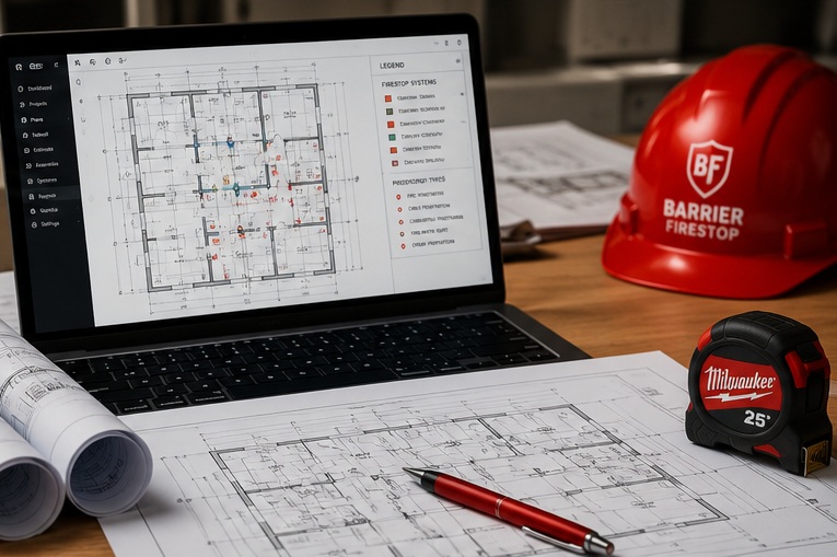 Representative firestop takeoff and estimating work