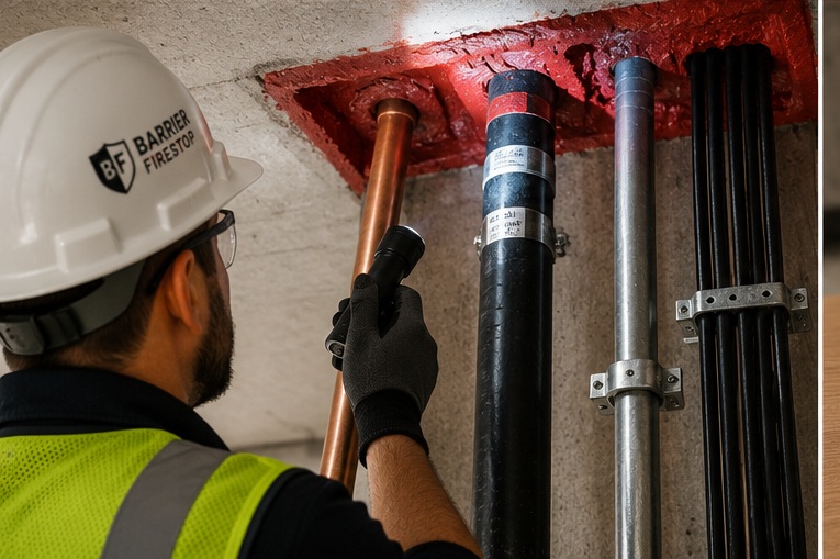 Representative firestop inspection and remediation work